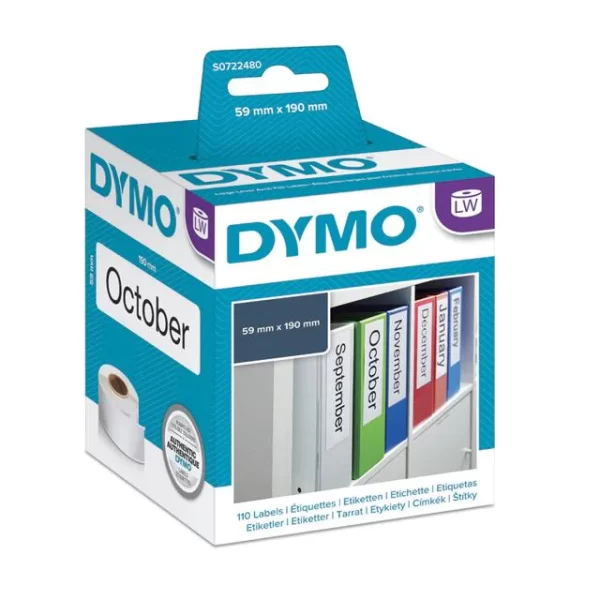 Dymo 99019 Large Lever Archive File Labels 59x190mm