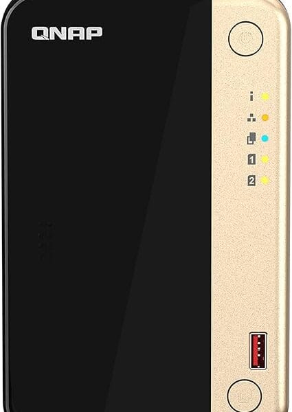 QNAP TS-264-8G-US 2 Bay High-Performance Desktop NAS with Intel Celeron Quad-core Processor, M.2 PCIe Slots and Dual 2.5GbE (2.5G/1G/100M) Network Connectivity (Diskless)