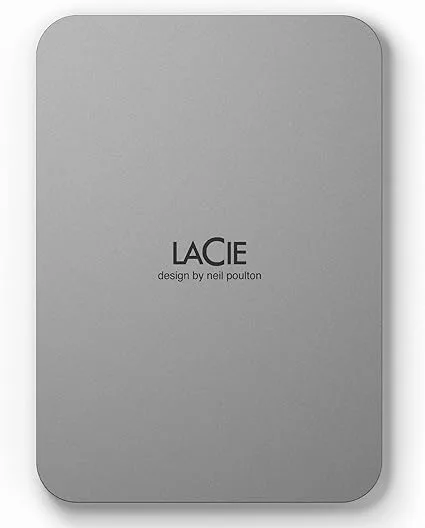 81o2ypXqkPL._AC_SX425_ 81o2ypXqkPL. AC SX425 1 - LaCie Mobile Drive, 5TB, External Hard Drive Portable - Moon Silver, USB-C 3.2, for PC and Mac, Post-Consumer Recycled, with Adobe All Apps Plan (STLP5000400)