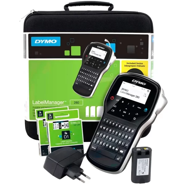 DYMO LABEL MANAGER 280 KIT (With 2 Tapes and Carry Case)