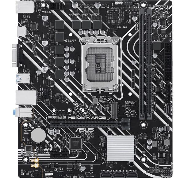 ASUS PRIME H610M-K ARGB/LGA1700,H610,U32 GEN 1,M.2,AURA,MB
