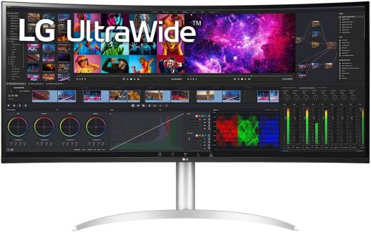 LG 40WP95C-W 40'' Curved UltraWide WUHD 5K2K Nano IPS Monitor, With Thunderbolt 4 Connectivity, 72Hz Refresh Rate, 5ms Response Time, DCI-P3 98% Color Gamut, AMD FreeSync, HDR 10, Silver - 40WP95C-W