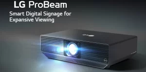 49937ba4e90ad1caae856d30ea462360 - LG 2023 ProBeam 4K UHD Laser Projector, 7000 ANSI Lumens, 1.53 - 2.45 Throw Ratio, 16:9 Aspect Ratio, 1.6x Zoom, 40" - 300" Screen Size, 10W ( 5W+5W ) Speaker, Black - BU70QGA