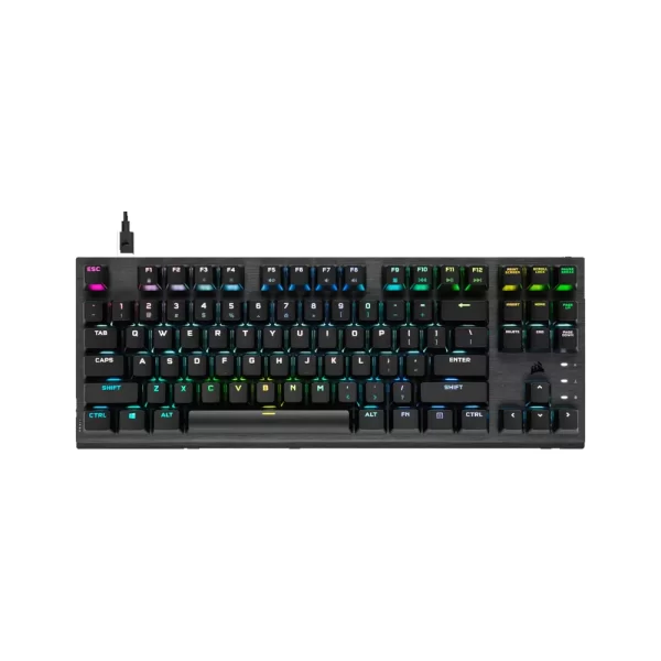 Corsair K60 Pro TKL RGB Tenkeyless Optical-Mechanical Gaming Keyboard, Black -CH-911D01A-AR