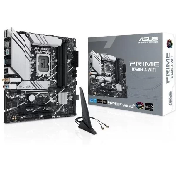 Asus Prime B760M-A WIFI LGA 1700 Micro-ATX DDR5 Motherboard - 90MB1EL0-M1EAY0