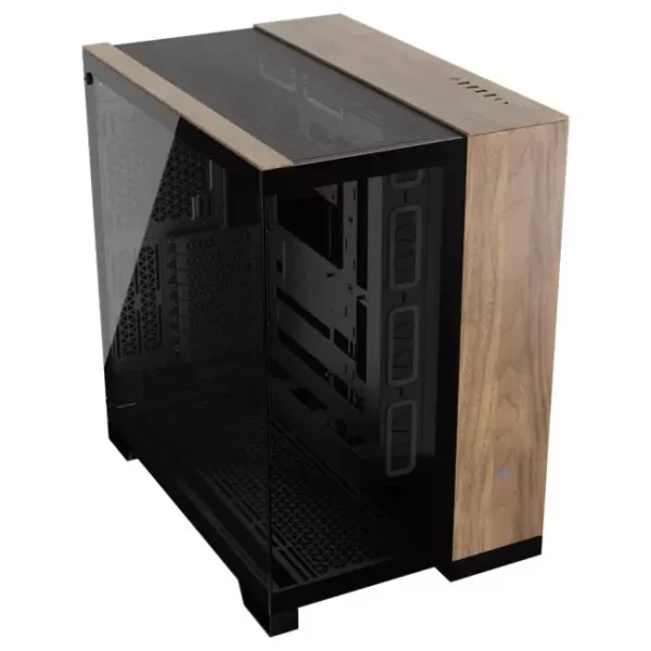 CORSAIR CASE 6500X TEMPERED GLASS MID-TOWER, BLACK/WALNUT WOOD