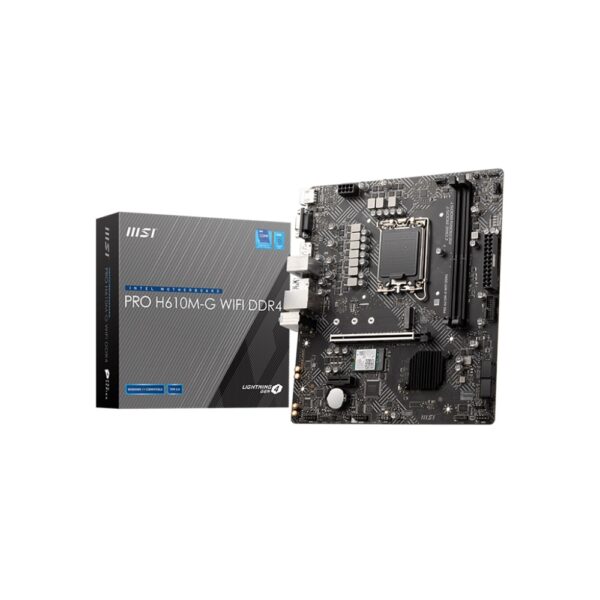 MSI PRO H610M-G DDR4 WIFI Micro-ATX Motherboard - Black