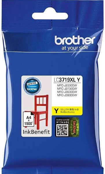 Brother Genuine Lc3719XLy Super High Yield Yellow Printer Ink Cartridge
