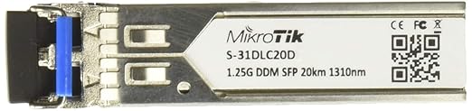 51x9851aSSL._SX522_ - MikroTik S-31DLC20D Transceiver 1.25G DDM SFP 1310nm Dual LC Connector 20Km SM