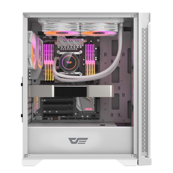 Darkflash DK361 White ATX CASE WITH 4 ARGB FANS