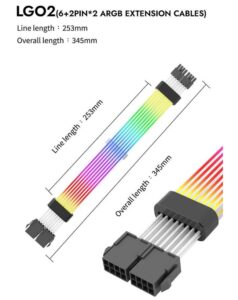 Capture LG 02 BLACK - DARKFLASH LG02 ARGB POWER EXTENTION CABLE | LG02-BLACK