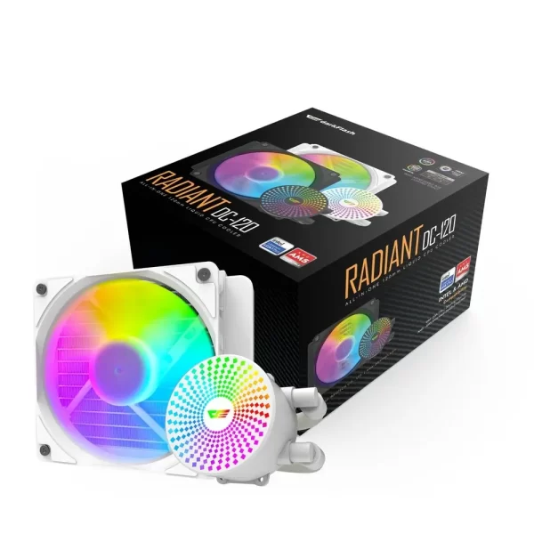 DARKFLASH Radiant DC 120 ARGB Liquid CPU Cooler | DC120-WHITE