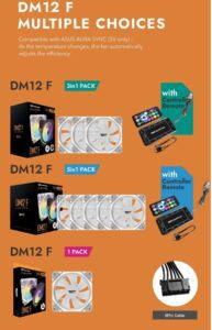 DM12F - DARKFLASH DM12F A-RGB Cooling Fan 3 IN 1 | DM12F A-RGB-WHITE