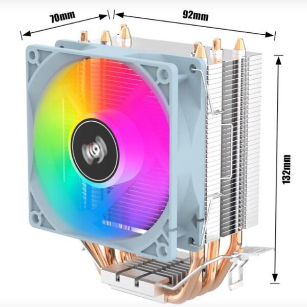 AIGO ICE400SE Quiet CPU Cooler Fan with 4 Heat Pipes for Intel & AMD