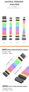LG 01 ARGB Extension Cable 1 - DARKFLASH LG-01 24PIN ARGB Power Supply Extension Light glow Cable Black | LG01-BLACK