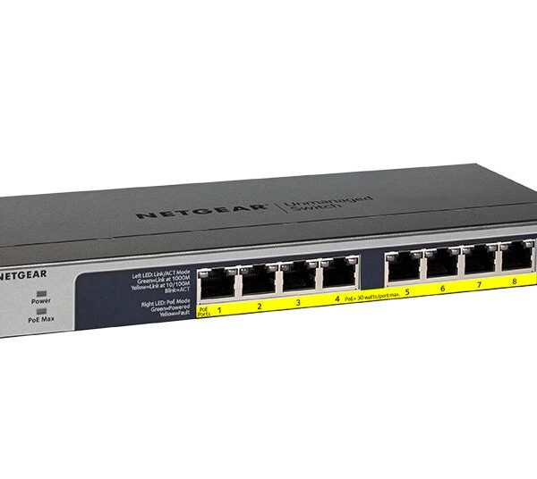 NETGEAR 8-Port Gigabit Ethernet High-power PoE+ Unmanaged Switch with FlexPoE (123W)