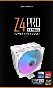 Storm Z4 PRO WHITE 5 - DARKFLASH Storm Z4 PRO MIST ARGB COOLER | Intel & AMD Support- Storm-Z4-PRO-WHITE