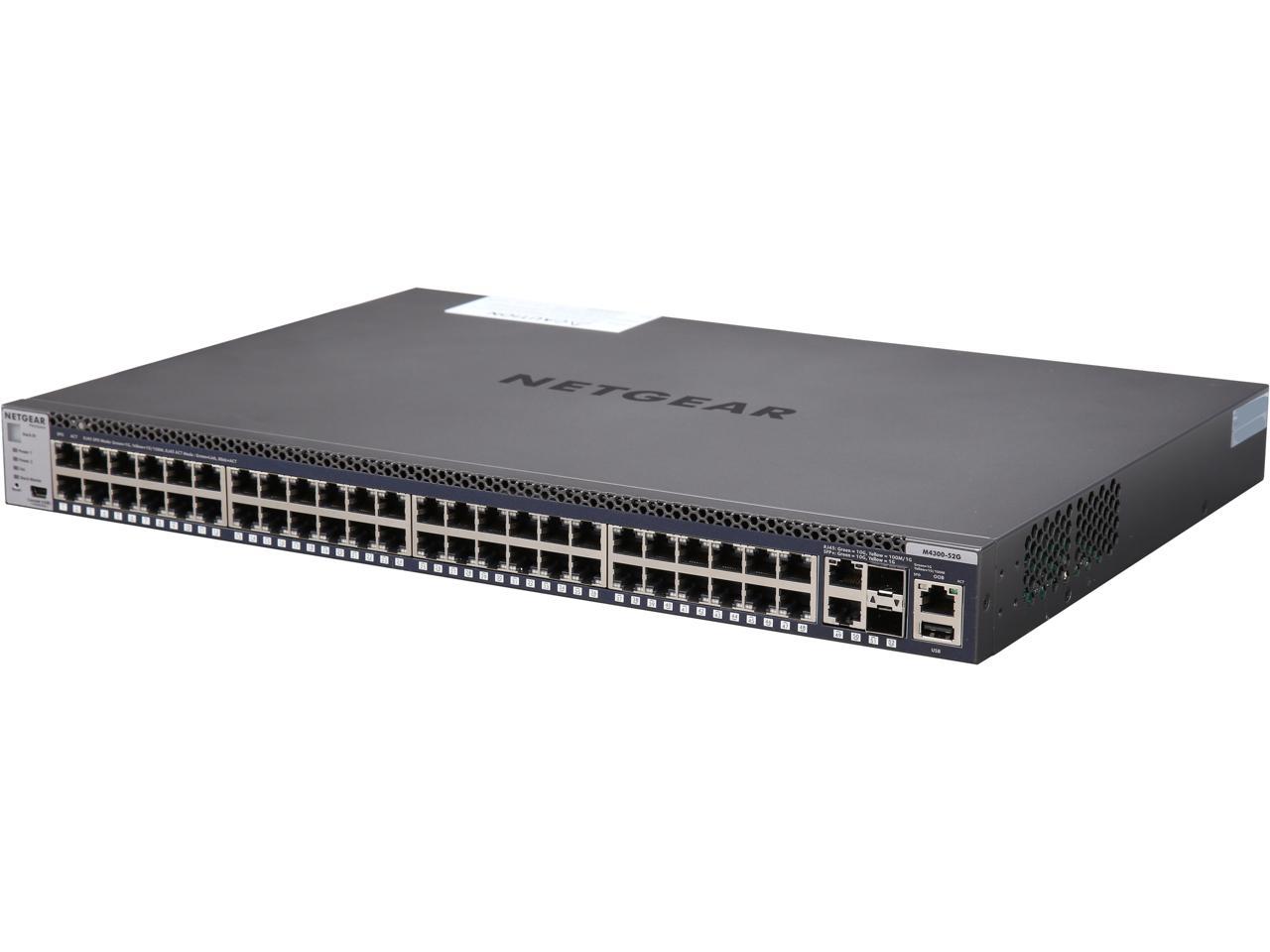 gsm4352s-100nes gsm4352s 100nes - Netgear 48x1G, 2x10G, 2xSFP+ Managed Switch