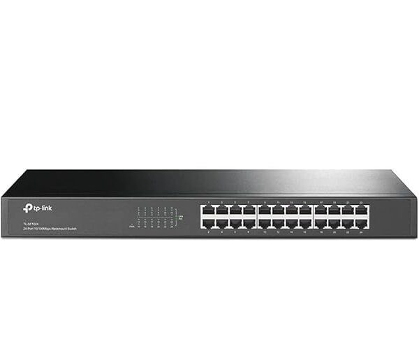 TP-LINK TL-SF1024 - (TL-SF1024) 24-Port 10/100Mbps Unmanaged Rackmount Switch Steel Case