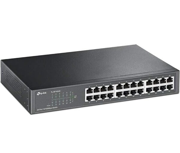 TP-Link TL-SF1024D 24-Port Rackmount Switch (Black)