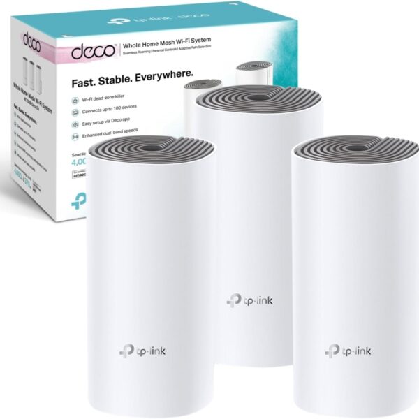 TP-LINK Deco E4 (3-Pack) AC1200 Advanced Whole Home Mesh Wi-Fi System