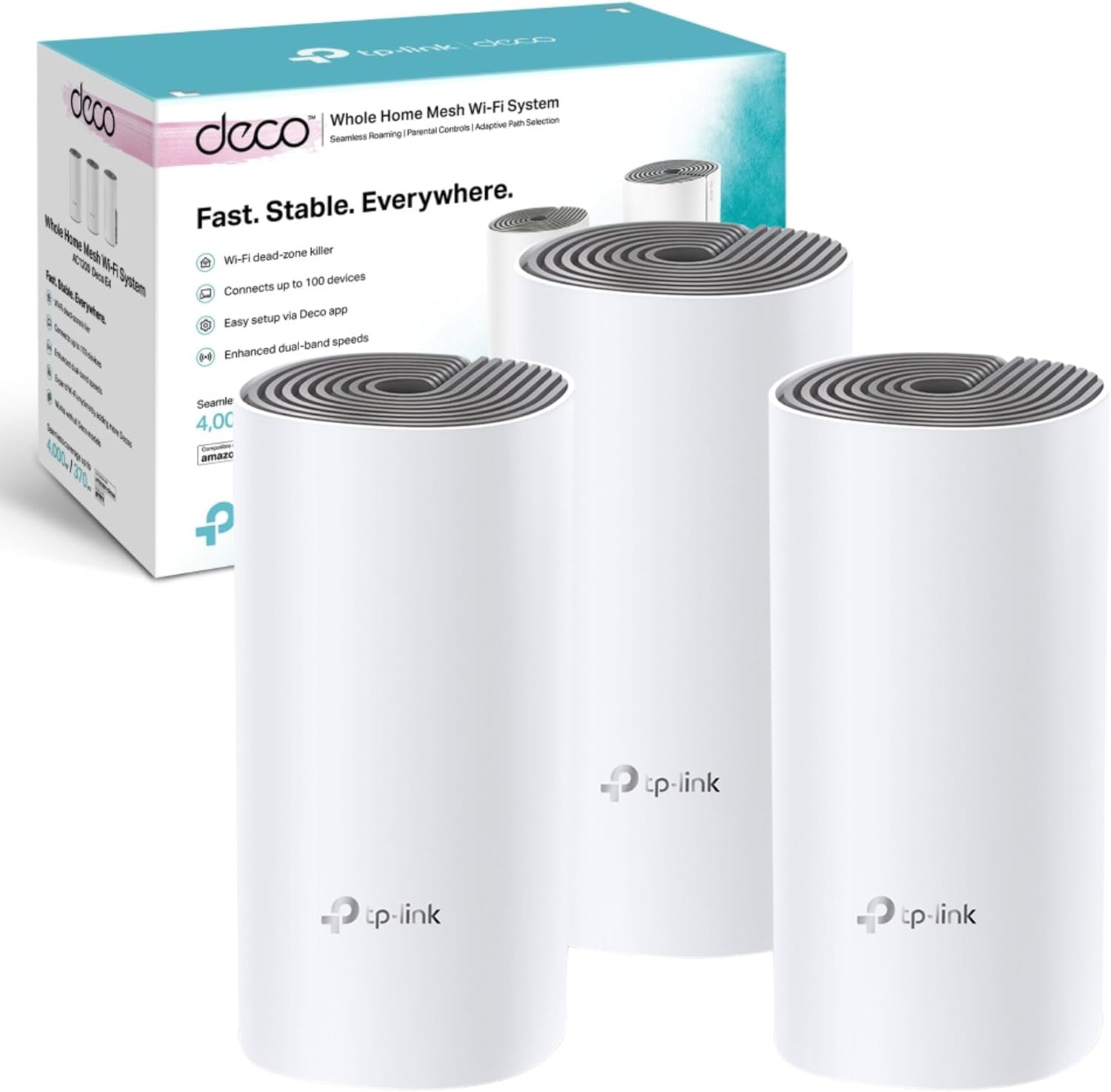 71klIbPwQDL._AC_SL1500_ 71klIbPwQDL. AC SL1500 - TP-LINK Deco E4 (3-Pack) AC1200 Advanced Whole Home Mesh Wi-Fi System