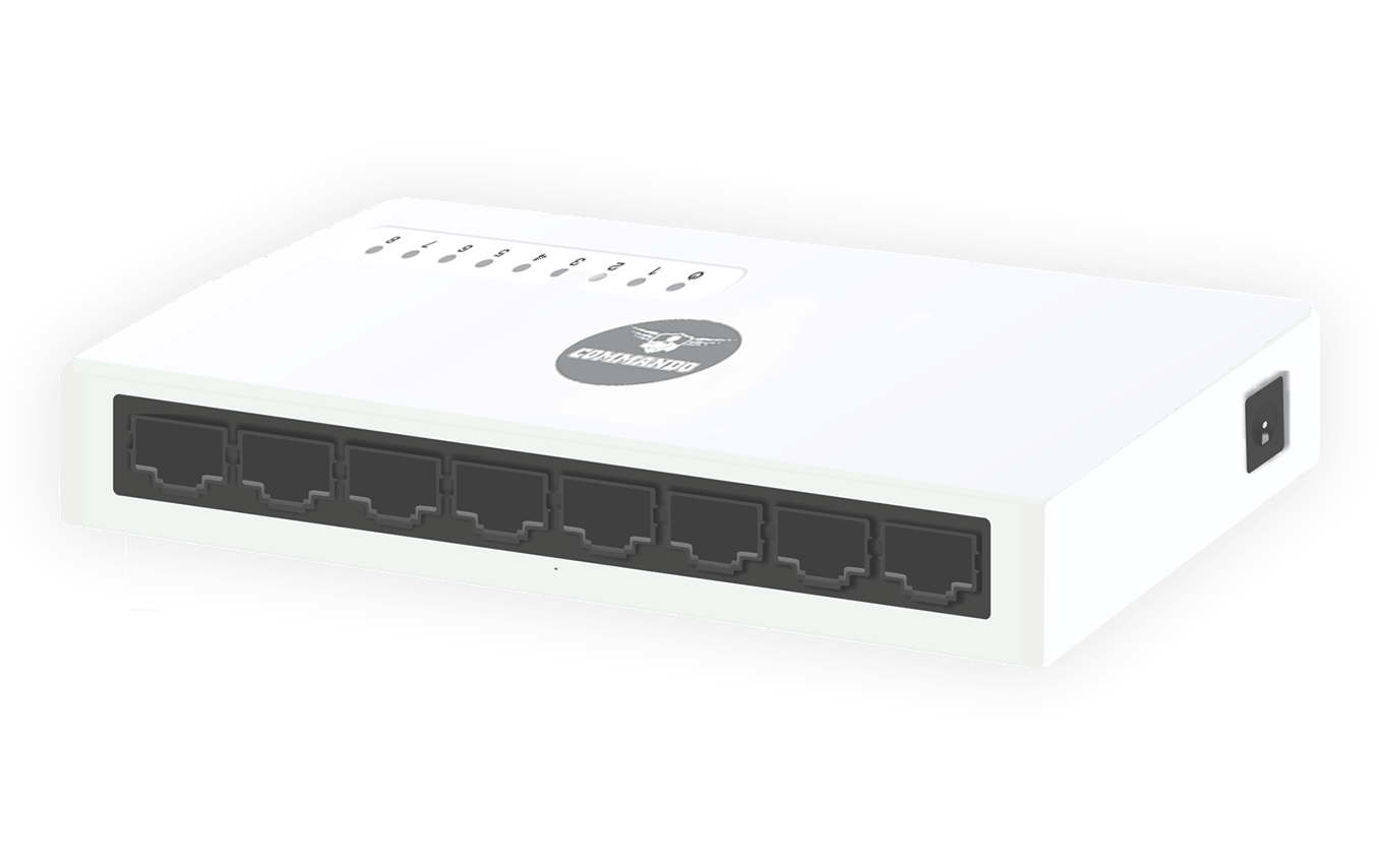 CMD-E100-8 CMD E100 8 - COMMANDO E100-8 UNMANAGED DATA SWITCH | CMD-E100-8