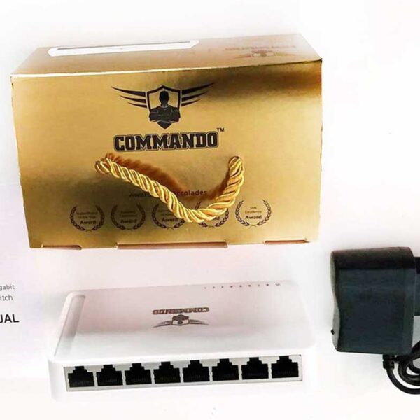 COMMANDO E100-8G UNMANAGED DATA SWITCH | CMD-E100-8G