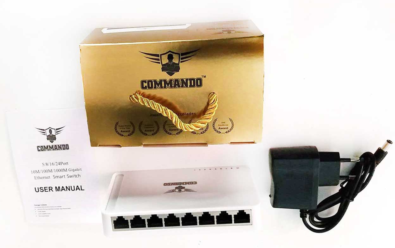 CMD-E100-8G-1 CMD E100 8G 1 - COMMANDO E100-8G UNMANAGED DATA SWITCH | CMD-E100-8G