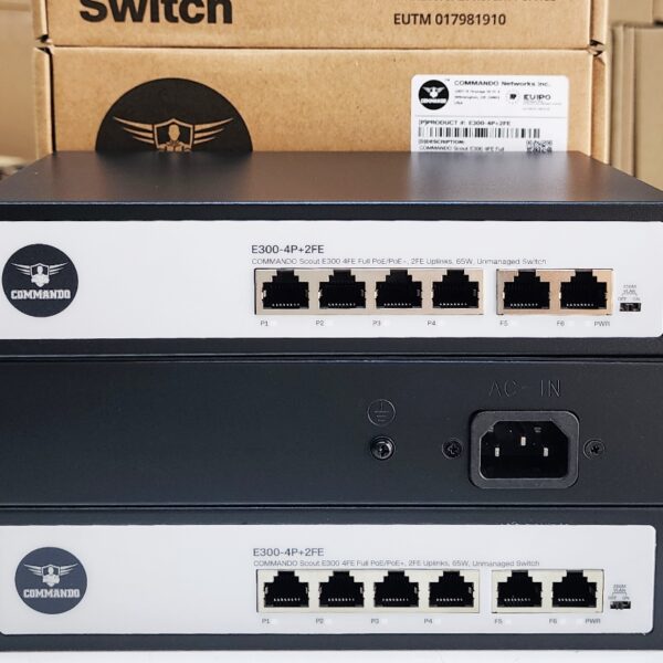 COMMANDO E300-4P+2FE UNMANAGED POE SWITCH | CMD-E300-4P+2FE