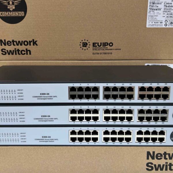 COMMANDO E300-24 UNMANAGED SWITCH | CMD-E300-24