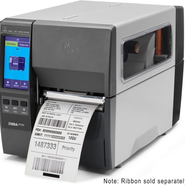 ZEBRA ZT231 203dpi 4″Inch Industrial Barcode Printer Colour Display USB,ETH | ZT23142-T0E000FZ