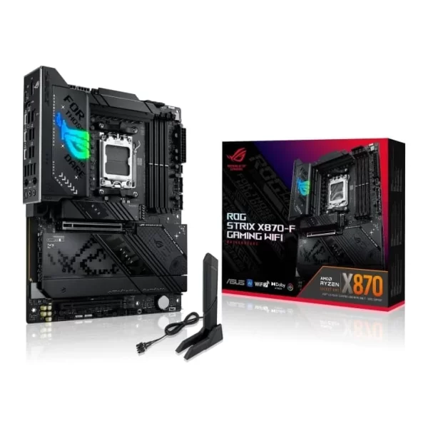 ASUS ROG Strix X870-F Gaming WiFi AM5 ATX Motherboard, AMD X870 Chipset, 4x DDR5 DIMM Slots, 192GB Max Memory | 90MB1IV0-M0EAY0