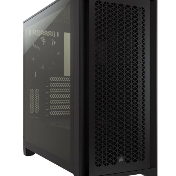 Corsair 4000D Airflow Tempered Glass Mid-Tower ATX Computer Case, 2x Pre-Installed 120mm Fans, Up to 360mm Radiator & 6x 120mm Fan Support, 1x Type-C, 1x Type-A & Audio In/Out, Black- CC-9011200-WW