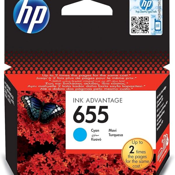HP 655 CYAN INK CART(CZ110AE)