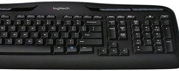 Logitech MK335 Wireless Keyboard and Mouse Combo, 2.4 GHz Wireless Connectivity, Programmable Keyboard Type, Windows 10, 11 or Later, Membrane Keyboard Technology, Black/Silver | 920-008478