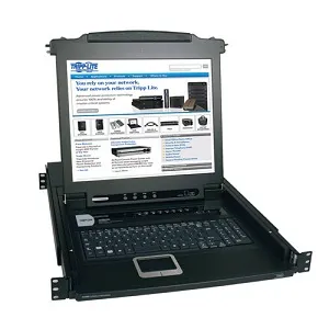 TRIPP LITE B020-008-17 8-Port NetDirector 1U Rackmount Console KVM Switch w/17″ LCD