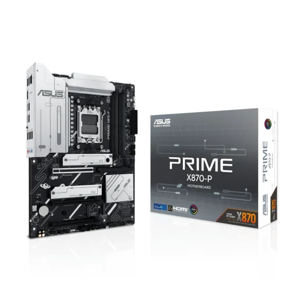 ASUS PRIME X870-P ATX Motherboard, AMD X870 Chipset, 4x DIMM DDR5 Slots, 192GB Max Memory | 90MB1IT0-M0EAY0