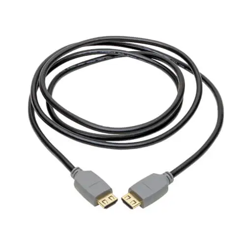 TRIPP LITE P568-02M-2A 4K HDMI Cable (M/M) – 4K 60 Hz, HDR, 4:4:4, Gripping Connectors, Black, 2m