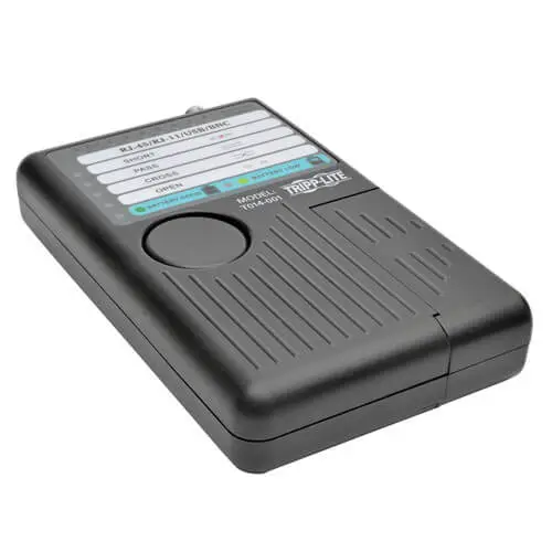 TRIPP LITE T014-001 Network Cable Continuity Tester for Cat 5/Cat6/Cat6a, Phone, USB and Coax Cable Assemblies