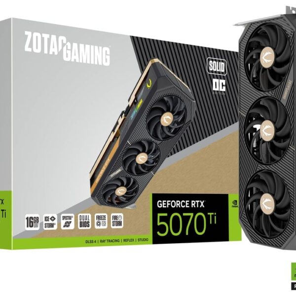 ZOTAC GAMING GeForce RTX 5070 Ti SOLID OC GRAPHIC CARD | ZT-B50710J-10P