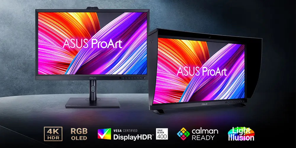 Asus 106652035 3nfipskwj4k01n6o - ASUS ProArt Display OLED PA32DC Professional Monitor – 32 inch (31.5 inch viewable), OLED, 4K UHD (3840 x 2160), 99% DCI-P3, Built-in Motorized Colorimeter, Auto Calibration, HDR-10, HLG, ΔE < 1, USB-C, HDMI, Hardware Calibration, Calman Ready, ColourSpace Integration