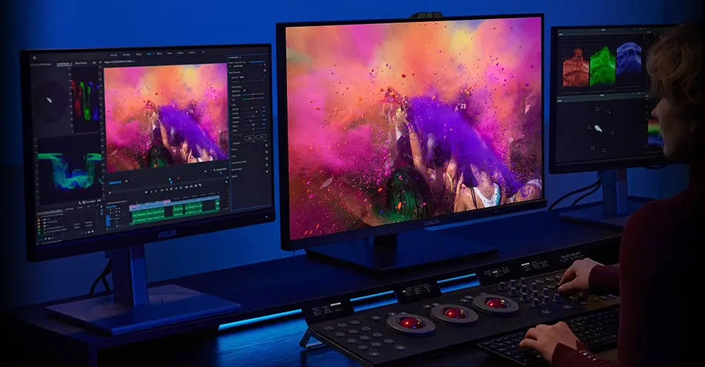 Asus 106652047 - ASUS ProArt Display OLED PA32DC Professional Monitor – 32 inch (31.5 inch viewable), OLED, 4K UHD (3840 x 2160), 99% DCI-P3, Built-in Motorized Colorimeter, Auto Calibration, HDR-10, HLG, ΔE < 1, USB-C, HDMI, Hardware Calibration, Calman Ready, ColourSpace Integration