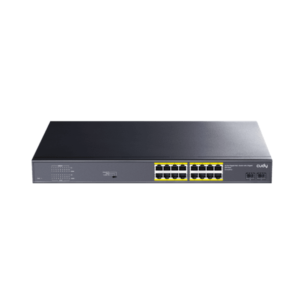 CUDY GS1020PS2 16-Port Gigabit PoE+ Switch 2 Gigabit SFP Ports 200W