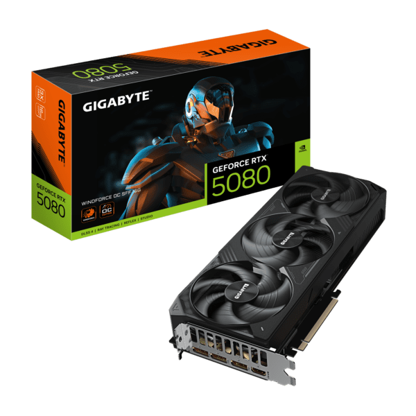 GIGABYTE GeForce RTX™ 5080 WINDFORCE OC SFF 16G | GV-N5080WF3OC-16GD