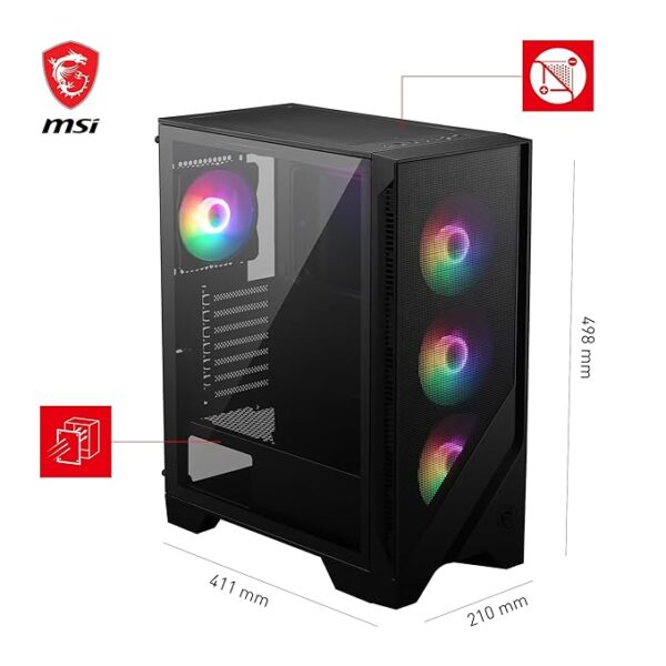 MSI MAG Forge 120A Airflow Premium Gaming PC Case