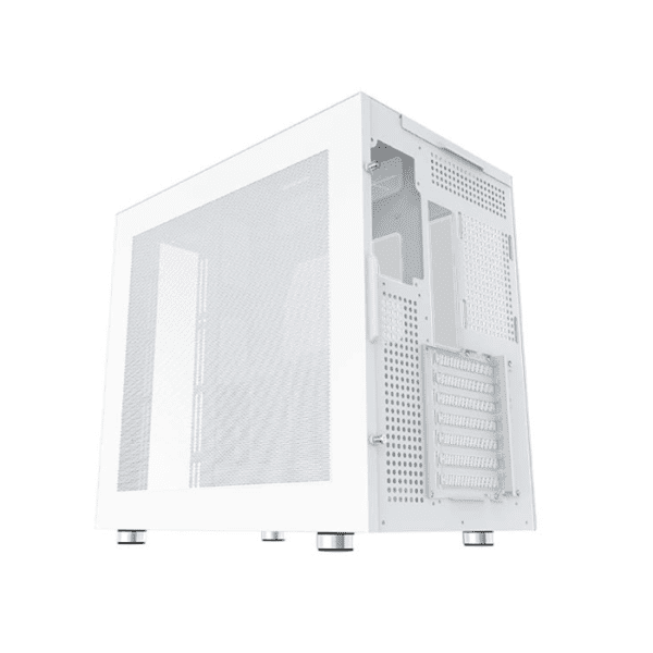 Xigmatek Aqua Ulta Air Midtower ATX Front Side & Left Side Tempered Glass Panel Case with 7 ARGB Fans - White