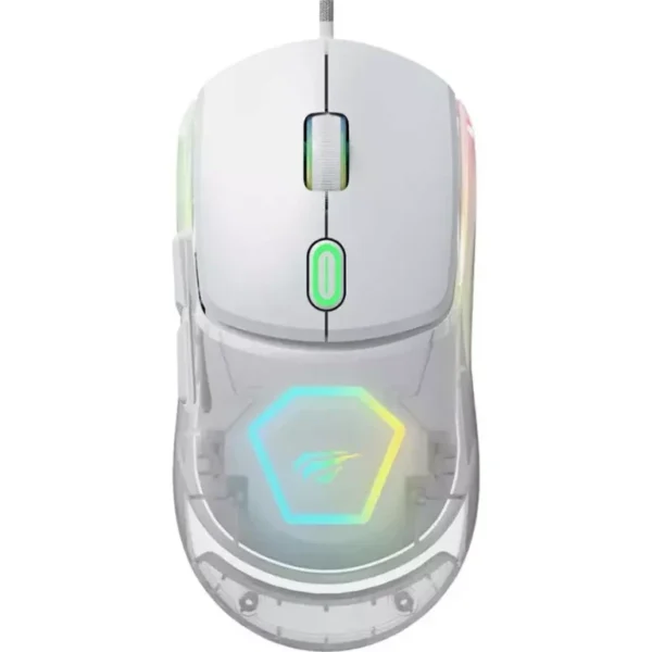 HAVIT RGB 3-in-1 12800DPI Wired Gaming Mouse – White, MS965SE