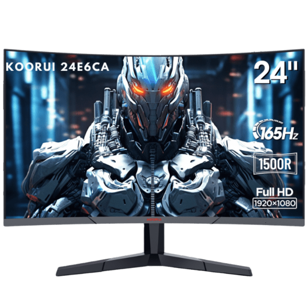 KOORUI 24-Inch Gaming Curved Monitor VA FHD 1920 x 1080 165Hz 1ms 24E6CA