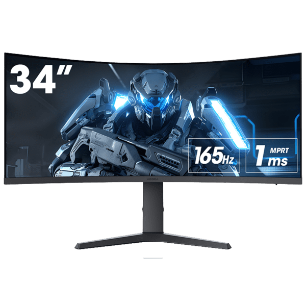 KOORUI 34-Inch Ultra-Wide Gaming Curved Monitor VA WQHD 3440 x 1440 165Hz 1ms 34E6UC